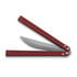 BRS Aluminum Channel Barebones balisong kniv, Red Anodized