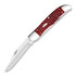 Case Cutlery Large Folding Hunter, Dark Red Bone Peach Seed Jig 31960