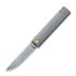 Fox Chnops Damascus folding knife, Beadblasted Titanium FX-543DBB