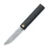Fox Chnops Damascus folding knife, Marble Carbon Fiber FX-543DCF