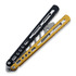 BBbarfly Trainer V2 balisong trainer, Black And Gold