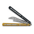 BBbarfly HS Talon Style opener V2 balisong träningsknivar, Black And Gold