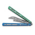BBbarfly HS Talon Style opener V2 balisong träningsknivar, Blue And Green