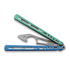 BBbarfly KS Knife Style opener V2 perhosveitsi harjoitteluun, Blue And Green