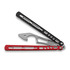 BBbarfly KS Knife Style opener V2 perhosveitsi harjoitteluun, Red And Black