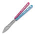 BBbarfly Trainer ZX-1 balisong trainer, Blue And Pink