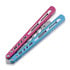 BBbarfly Trainer ZX-1 balisong träningsknivar, Blue And Pink