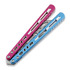 BBbarfly HS Talon Style Opener ZX-1 Bali-song Trainingsmesser, Blue And Pink