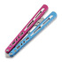 BBbarfly KS Knife Style Opener ZX-1 balisong trainer, Blue And Pink
