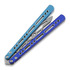 BBbarfly Barracuda Milled balisong trainer, Light Blue And Dark Blue