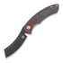 Red Horse Knife Works Hell Razor P Red Marbled Carbon Fiber סכין מתקפלת, PVD Black