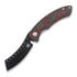Red Horse Knife Works Hell Razor P Red Marbled Carbon Fiber foldekniv, BLK Stonewash