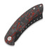 Red Horse Knife Works Hell Razor P Red Marbled Carbon Fiber Taschenmesser, BLK Stonewash