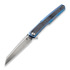Kansept Knives Arcus Framelock Blue Anodized Ti/Black Micarta foldekniv