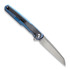 Kansept Knives Arcus Framelock Blue Anodized Ti/Black Micarta összecsukható kés