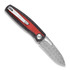 Πτυσσόμενο μαχαίρι Kansept Knives Mato Damascus, Twill CF/Red and Black G-10