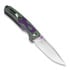 Kizer Cutlery Fighter Linerlock folding knife, Purple/Green G-10, Satin