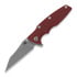 Couteau pliant Hinderer Eklipse 3.5" Wharncliffe Tri-Way Working Finish Red G10