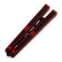 Balisong Flipping BionicOSi Red Aluminum/Black G-10 perhosveitsi harjoitteluun