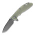 Hinderer 4.0 XM-24 Spanto Tri-Way Battle Bronze Translucent Green G10 folding knife