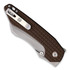 Vosteed Gator Linerlock - Micarta Brown - S/W Wharncliffe folding knife