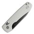 Vosteed Raccoon Crossbar - G-10 White - B/W Drop folding knife