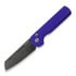 Складной нож Arcform Slimfoot Auto - Purple Anodize / Damascus Raindrop