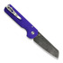 Couteau pliant Arcform Slimfoot Auto - Purple Anodize / Damascus Raindrop