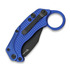 Reate EXO-K Black PVD folding knife, blue
