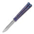 Hom Design Chimera V2 balisong, Purple/Blue Anodized Ti, Jade G-10/CF