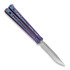 Hom Design Chimera V2 butterfly knife, Purple/Blue Anodized Ti, Jade G-10/CF