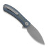 Trollsky Knives Mandu Blue Micarta סכין מתקפלת