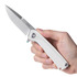 Zavírací nůž ANV Knives Z100 BB Plain edge, G10, bílá