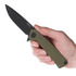 ANV Knives Z100 BB Plain edge DLC sulankstomas peilis, G-10, žalia