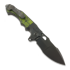 Andre de Villiers Alpha Mini All Black 折り畳みナイフ, Green Carbon Fibre