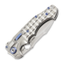 Andre de Villiers Alpha S folding knife, Satin/Ti/Blue/Frag