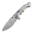 Andre de Villiers Javelin sulankstomas peilis, Bead Blasted/Ti-Frag/Blue Anno