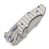 Andre de Villiers Javelin sulankstomas peilis, Bead Blasted/Ti-Frag/Blue Anno