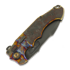 Andre de Villiers Large Pitboss 3 sulankstomas peilis, Acid Rain & Black/Red Carbon Fiber