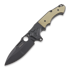 Andre de Villiers Mini Pitboss 2 sulankstomas peilis, Black/Tan G10