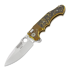 Andre de Villiers Mini Pitboss 2 sulankstomas peilis, copper shred/gold