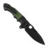Andre de Villiers Mini Pitboss Black kääntöveitsi, Green G10