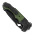 Andre de Villiers Mini Pitboss Black sulankstomas peilis, Green G10