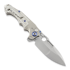 Andre de Villiers Pitboss 2 sulankstomas peilis, Bead Blasted Ti Frag/Blue
