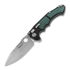 Andre de Villiers Pitboss 2 sulankstomas peilis, G10 Bead Blast Green