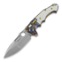 Andre de Villiers Pitboss 2 folding knife, White G10/Acid Rain