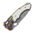 Andre de Villiers Pitboss 2 folding knife, White G10/Acid Rain