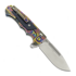 Andre de Villiers Ratel Satin sulankstomas peilis, Acid Rain & Black/Blue Carbon Fiber