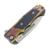 Andre de Villiers Ratel Satin sulankstomas peilis, Acid Rain & Black/Blue Carbon Fiber