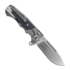 Andre de Villiers Ratel sulankstomas peilis, Satin/Blue Carbon Fibre